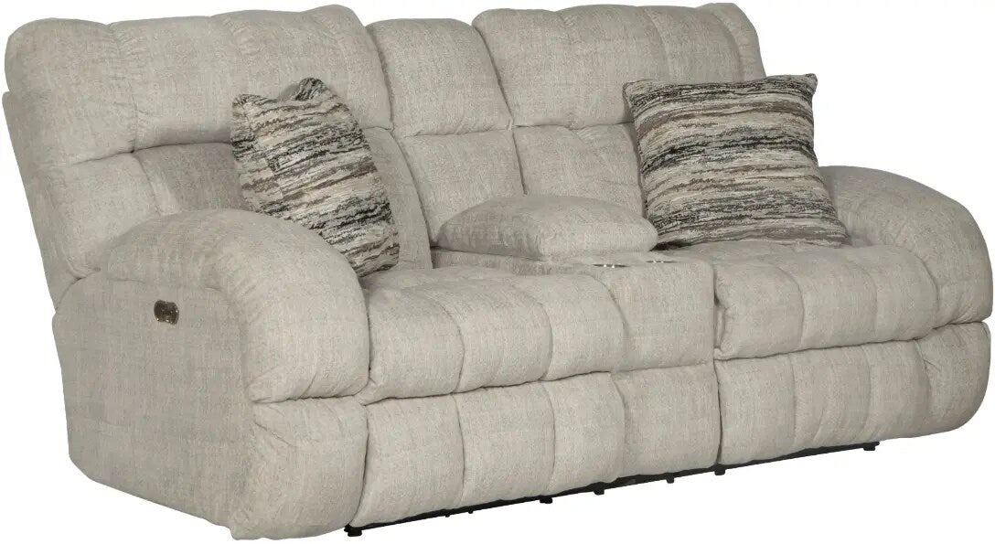 Catnapper - Ashland Power Lay Flat Reclining Console Loveseat in Buff/Zebra - 63599193416231748 veiw 1