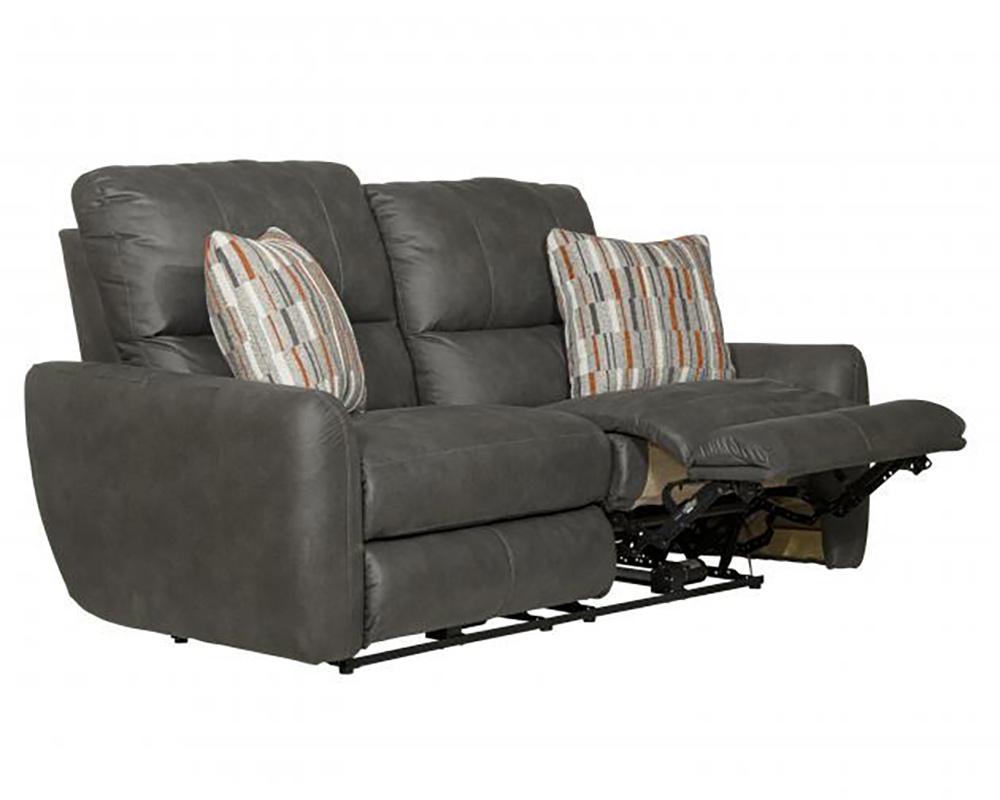 Catnapper - Dorian Power Reclining Loveseat in Charcoal/Nutmeg - 63072/1280-28/2509-28 veiw 2