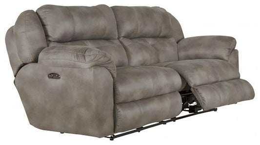 Catnapper - Ferrington Power Headrest Power Lay Flat Reclining Sofa in Steel - 61891130028 veiw 1