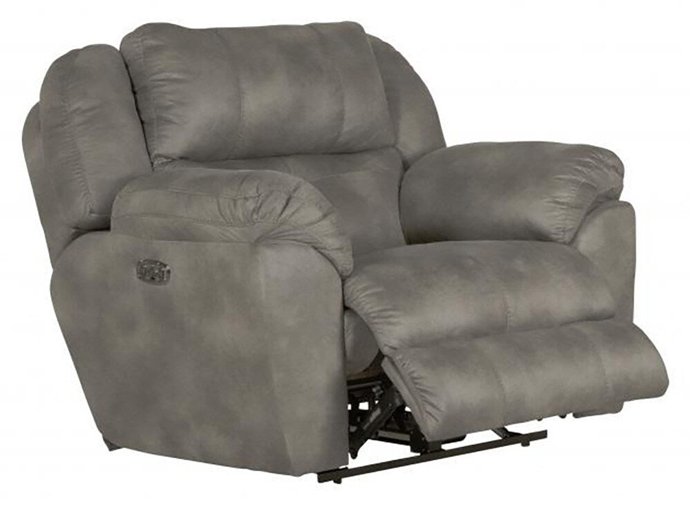 Catnapper - Ferrington Power Headrest w/Lumbar Power Lay Flat Recliner in Steel - 7618907130028 veiw 1