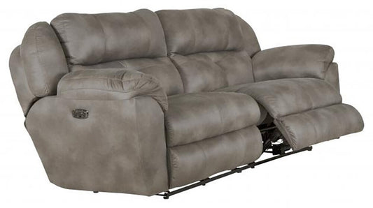 Catnapper - Ferrington Power Headrest w/Lumbar Power Lay Flat Reclining Sofa in Steel - 761891130028 veiw 1