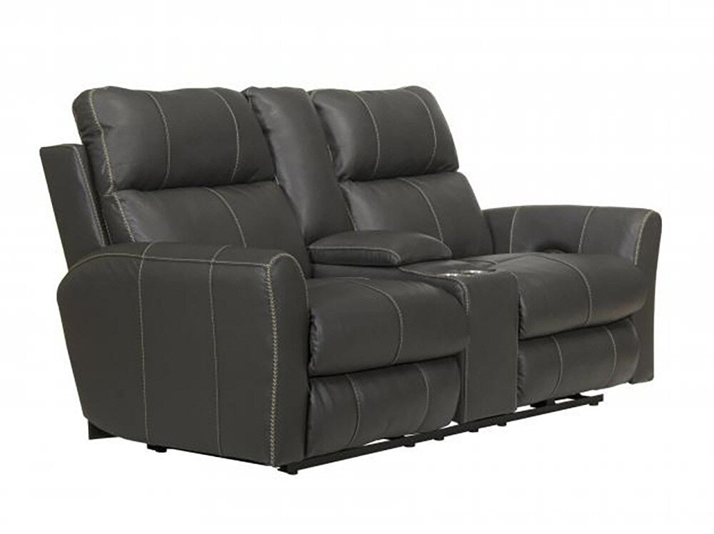 Catnapper - Fredda Power Headrest Power Lay Flat Reclining Console Loveseat w/Zero Gravity in Anthracite - 64489/1225-58/3025-58 veiw 1