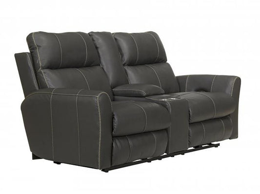Catnapper - Fredda Power Headrest Power Lay Flat Reclining Console Loveseat w/Zero Gravity in Anthracite - 64489/1225-58/3025-58 veiw 1