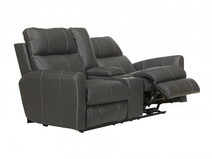 Catnapper - Fredda Power Headrest Power Lay Flat Reclining Console Loveseat w/Zero Gravity in Anthracite - 64489/1225-58/3025-58 veiw 2