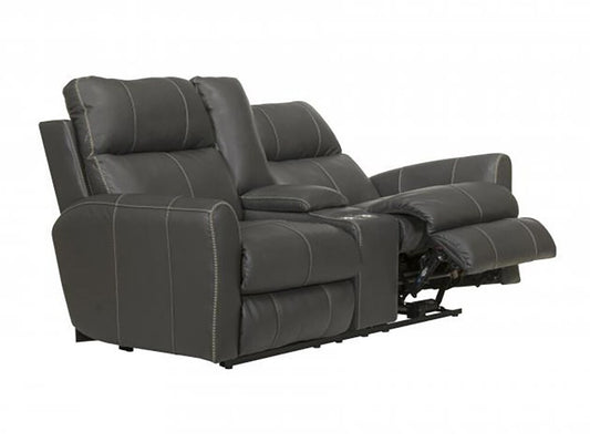 Catnapper - Fredda Power Headrest Power Lay Flat Reclining Console Loveseat w/Zero Gravity in Anthracite - 64489/1225-58/3025-58 veiw 2
