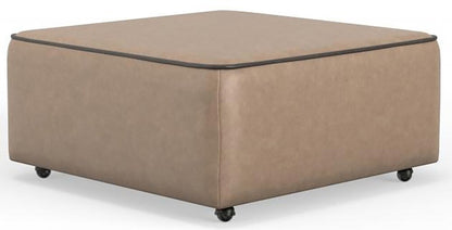 Catnapper - Nico Castered Cocktail Ottoman in Khaki/Walnut - 350-12/1419-38/1419-49 veiw 1
