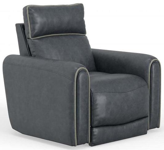 Catnapper - Nico Power Headrest Wall Hugger Recliner in Twilight/Silver - 63500-4/1419-53/1419-18 veiw 1