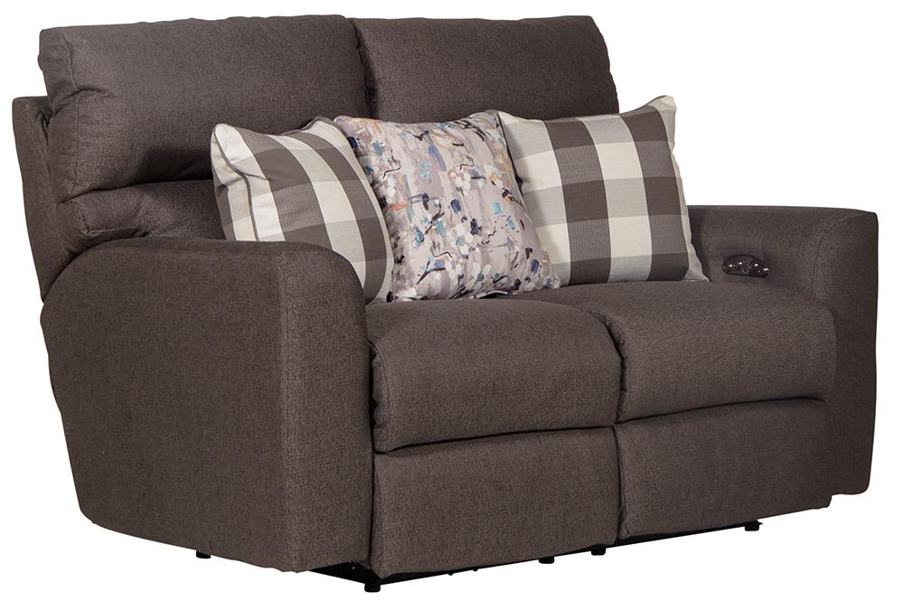 Catnapper - Searsport Power Headrest Reclining Loveseat in Metal/Charcoal - 61802156158253358 veiw 1