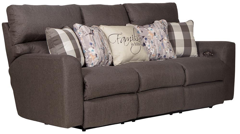 Catnapper - Searsport Power Headrest Reclining Sofa in Metal/Charcoal - 61801156158253358 veiw 1