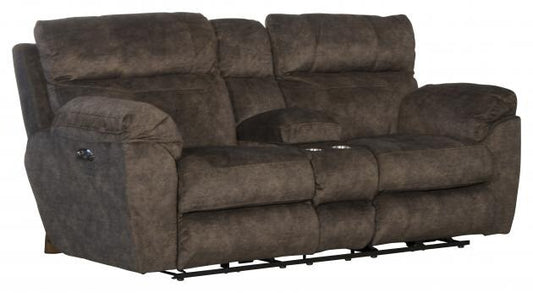 Catnapper - Sedona Power Headrest Power Lay Flat Reclining Console Loveseat w/Storage & Cupholders in Mocha - 62229279329 veiw 1