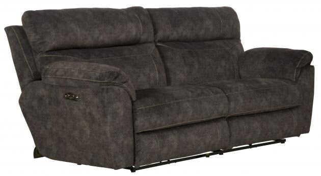 Catnapper - Sedona Power Headrest Power Lay Flat Reclining Sofa in Smoke - 62221/2793-28 veiw 1