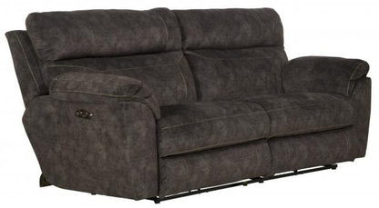 Catnapper - Sedona Power Headrest Power Lay Flat Reclining Sofa in Smoke - 62221/2793-28 veiw 1