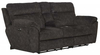 Catnapper - Sedona Power Headrest w/Lumbar Power Lay Flat Reclining Sofa in Smoke - 762221/2793-28 veiw 1