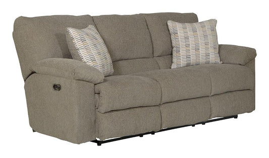 Catnapper - Tyler Power Reclining Sofa in Pewter/Barley - 61061171028264828 veiw 1