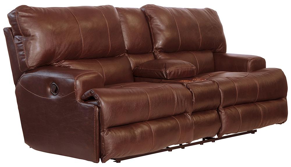 Catnapper - Wembley Power Headrest Power Lay Flat Reclining Console Loveseat in Walnut - 64589/1283-19/3083-19 veiw 1
