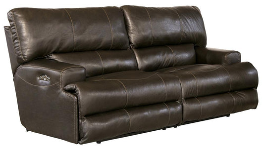 Catnapper - Wembley Power Headrest Power Lay Flat Reclining Sofa in Steel - 64581/1283-28/3083-28 veiw 1
