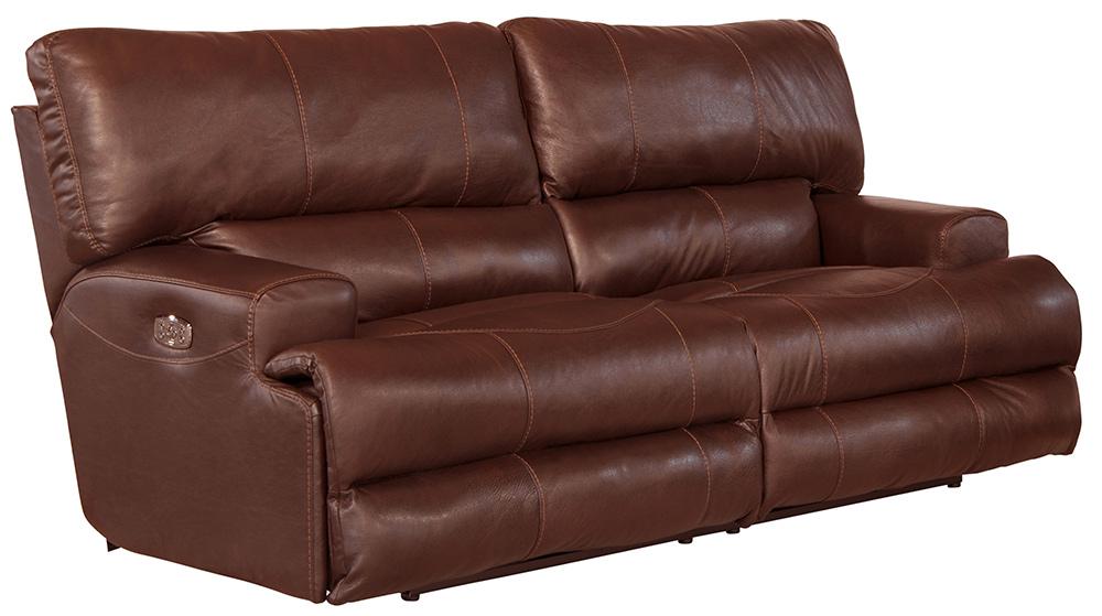 Catnapper - Wembley Power Headrest Power Lay Flat Reclining Sofa in Walnut - 64581/1283-19/3083-19 veiw 1