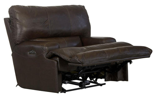 Catnapper - Wembley Power Headrest w/Lumbar Power Lay Flat Recliner in Chocolate - 764580-7/1283-09/3083-09 veiw 2