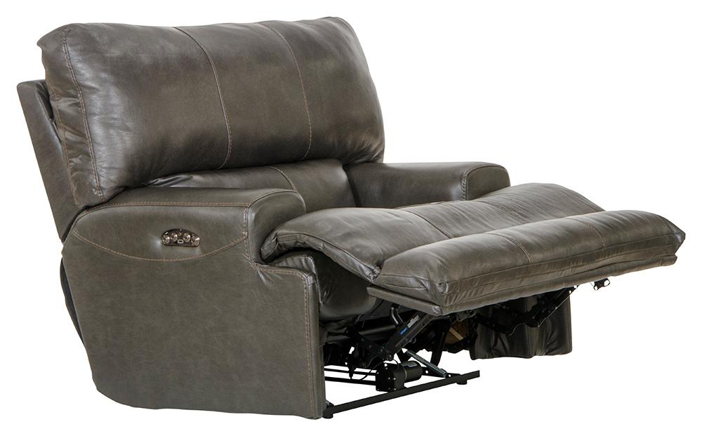 Catnapper - Wembley Power Headrest w/Lumbar Power Lay Flat Recliner in Steel - 764580-7/1283-28/3083-28 veiw 2