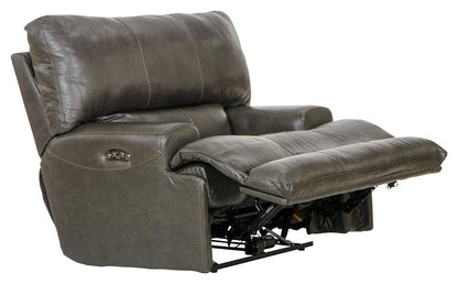 Catnapper - Wembley Power Headrest w/Lumbar Power Lay Flat Recliner in Steel - 764580-7/1283-28/3083-28 veiw 2