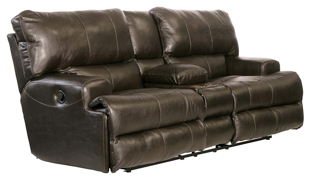 Catnapper - Wembley Power Headrest w/Lumbar Power Lay Flat Reclining Console Loveseat in Steel - 764589/1283-28/3083-28 veiw 1