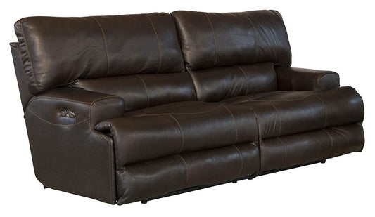 Catnapper - Wembley Power Headrest w/Lumbar Power Lay Flat Reclining Sofa in Chocolate - 764581/1283-09/3083-09 veiw 1
