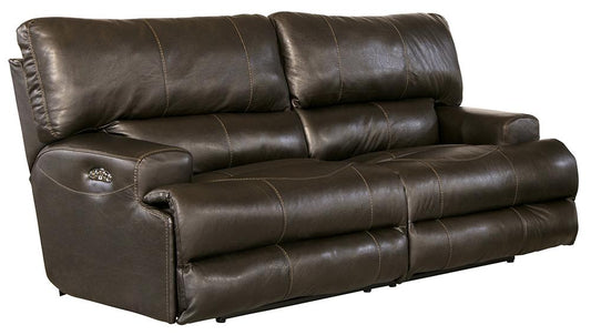 Catnapper - Wembley Power Headrest w/Lumbar Power Lay Flat Reclining Sofa in Steel - 764581/1283-28/3083-28 veiw 1