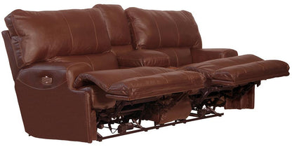 Catnapper - Wembley Power Headrest w/Lumbar Power Lay Flat Reclining Sofa in Walnut - 764581/1283-19/3083-19 veiw 2