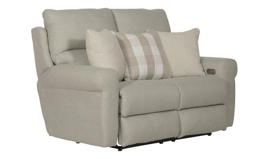 Catnapper - Westport Power Lay Flat Reclining Loveseat in Cement/Linen - 61212160538253316 veiw 1
