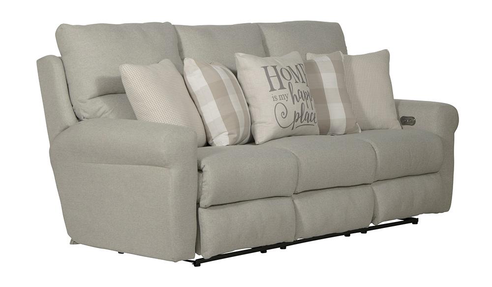 Catnapper - Westport Power Lay Flat Reclining Sofa in Cement/Linen - 61211160538253316 veiw 1