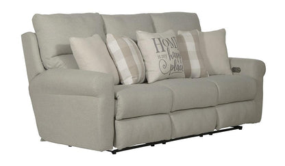 Catnapper - Westport Power Lay Flat Reclining Sofa in Cement/Linen - 61211160538253316 veiw 1