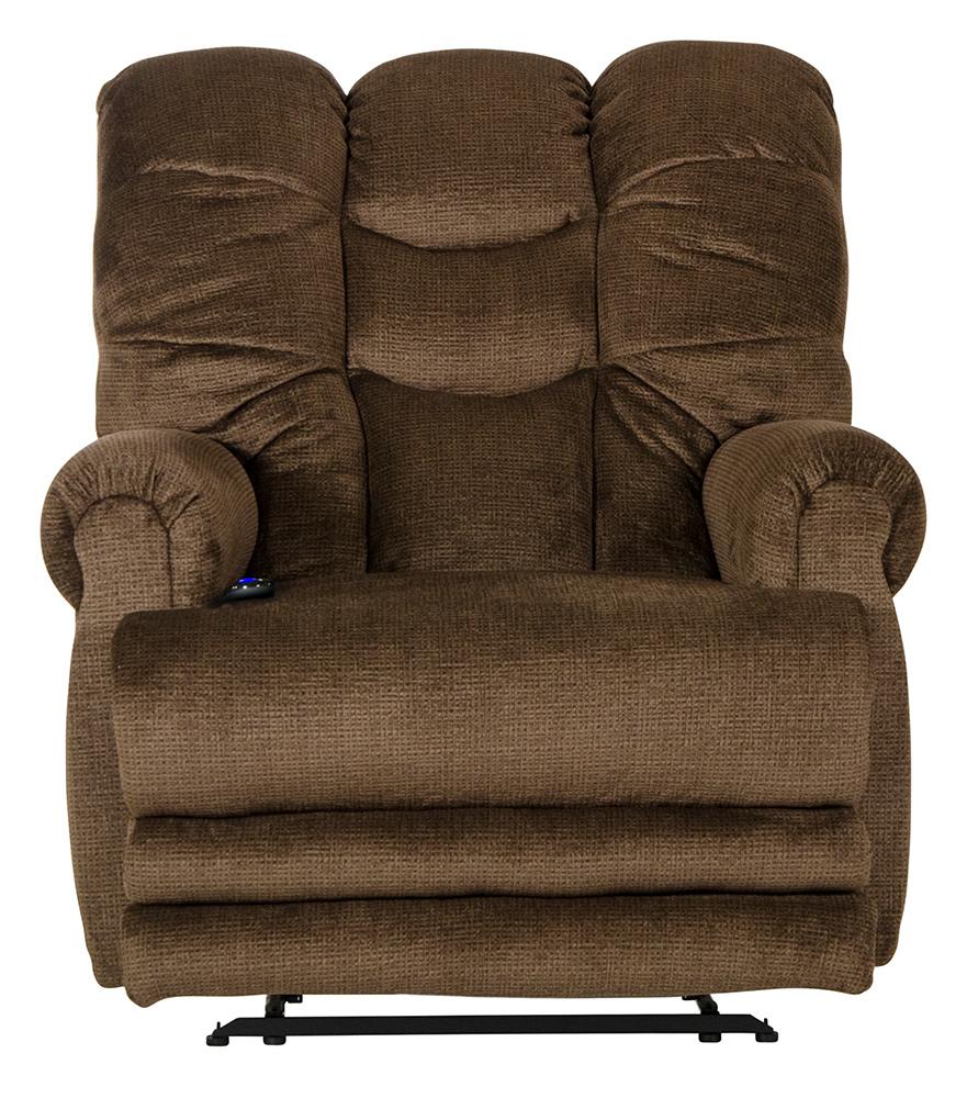 Catnapper - Malone Power Lay Flat Recliner w/ Extended Ottoman in Truffle - 642577200845 veiw 2
