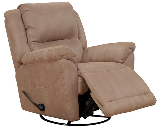Catnapper - Cole Chaise Swivel Glider Recliner in Camel - 45665115336125336 veiw 1