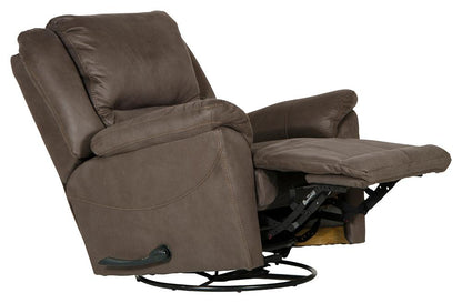 Catnapper - Cole Chaise Swivel Glider Recliner in Charcoal - 4566-5/1153-18/1253-18 veiw 2