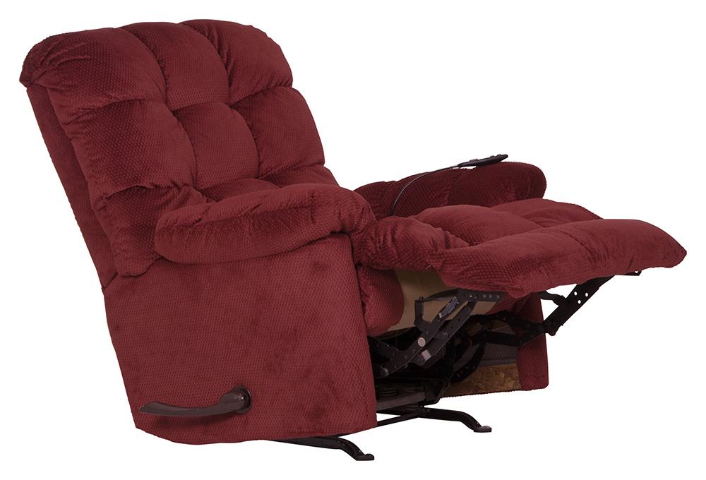 Catnapper - Nettles Chaise Rocker Recliner w/Deluxe Heat & Massage in Merlot - 4737-2/1765-40 veiw 3