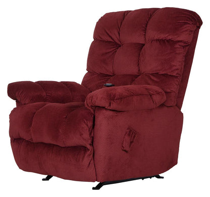 Catnapper - Nettles Chaise Rocker Recliner w/Deluxe Heat & Massage in Merlot - 4737-2/1765-40 veiw 4