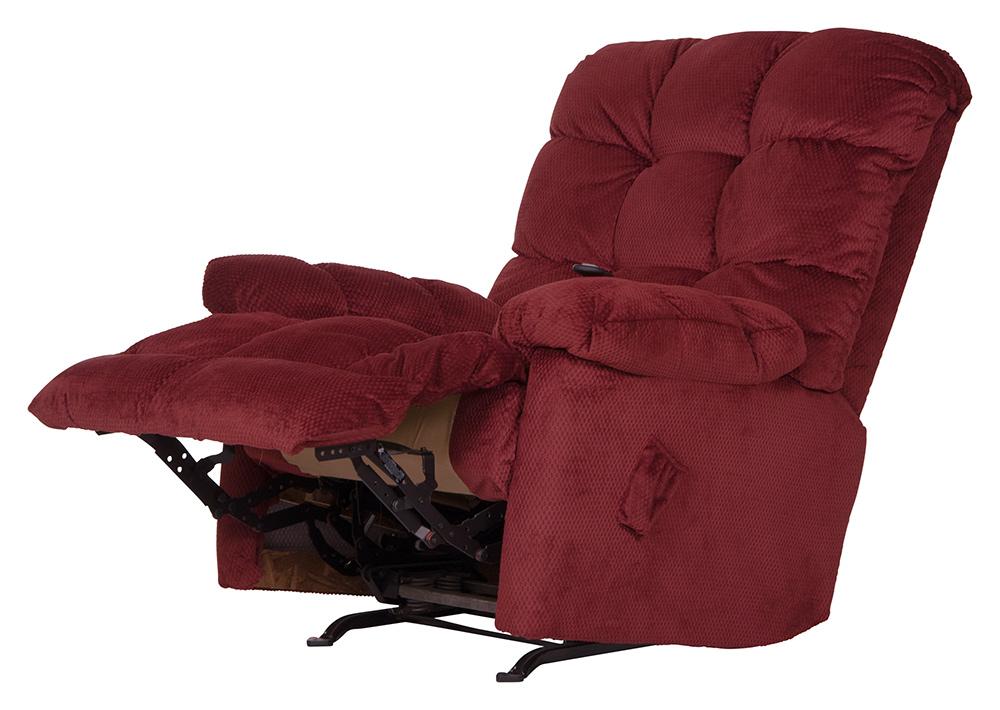Catnapper - Nettles Chaise Rocker Recliner w/Deluxe Heat & Massage in Merlot - 4737-2/1765-40 veiw 5