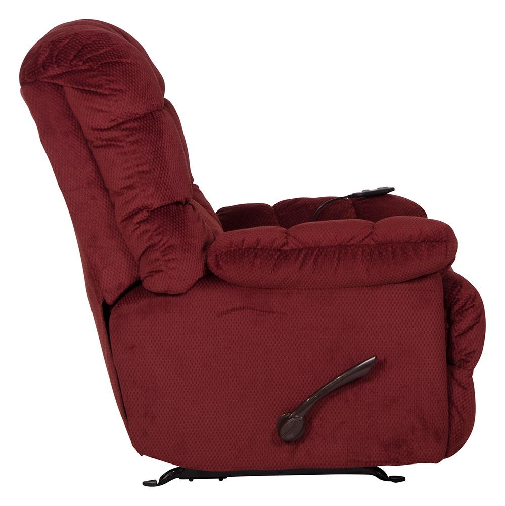 Catnapper - Nettles Chaise Rocker Recliner w/Deluxe Heat & Massage in Merlot - 4737-2/1765-40 veiw 8