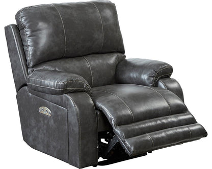 Catnapper - Thornton Power Headrest Power Lay Flat Recliner in Steel - 647627115278125278 veiw 1