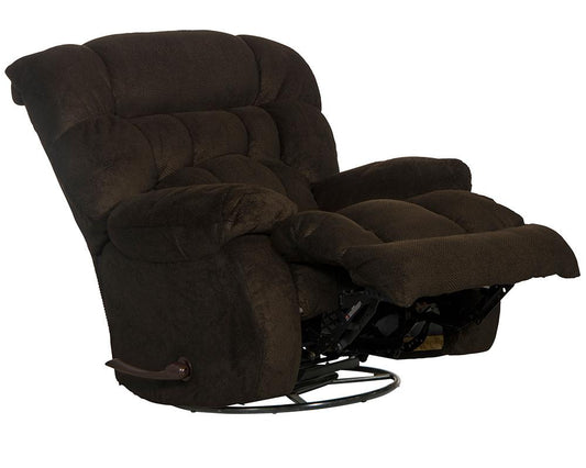 Catnapper - Daly Chaise Swivel Glider Recliner in Chocolate - 47655162209 veiw 1