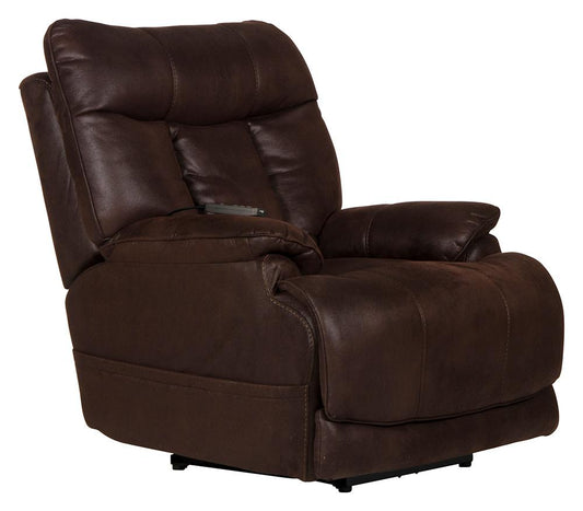 Catnapper - Anders Power Headrest w/Lumbar Power Lay Flat Recliner w/Dual Heat & Massage and Extended Ottoman in Dark Chocolate - 76478971153912539 veiw 1