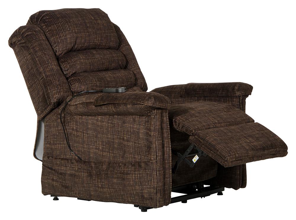 Catnapper - Soother Power Lift Full Lay-Out Chaise Recliner w/Heat & Massage in Chocolate - 4825/2001-09 veiw 1