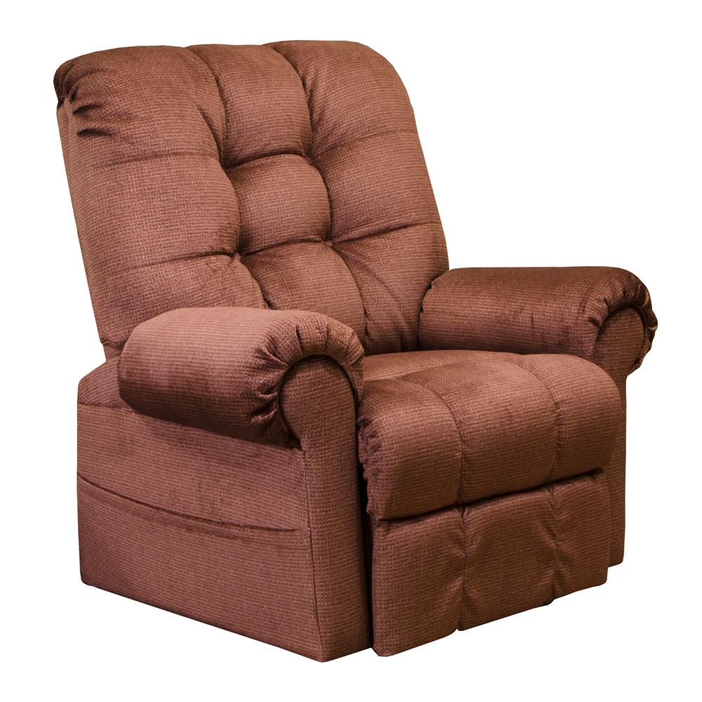 Catnapper - Omni Power Lift Full Lay-Out Chaise Recliner in Merlot - 4827200834 veiw 1