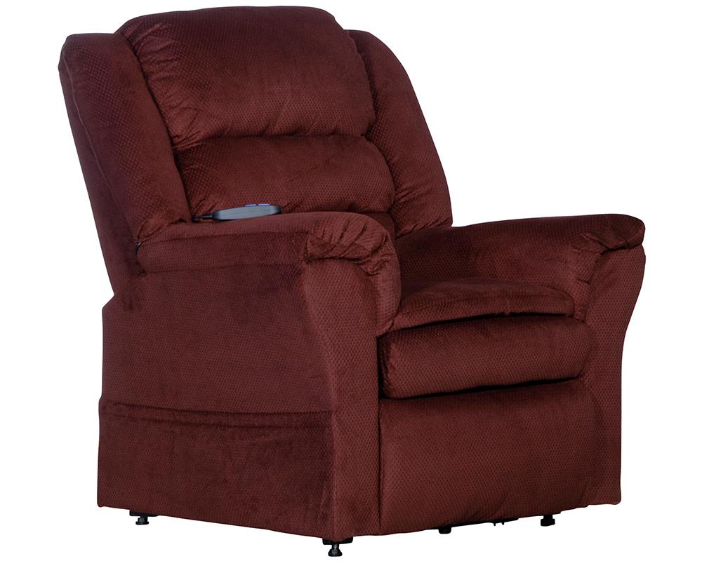 Catnapper - Preston Power Lift Recliner w/Pillowtop Seat in Berry - 4850214804 veiw 1