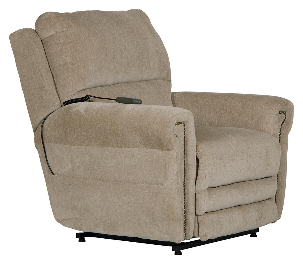 Catnapper - Warner Power Headrest w/Lumbar Power Lift Lay Flat Recliner w/Dual Motor & Extended Ottoman in Putty - 764862/1724-16 veiw 1