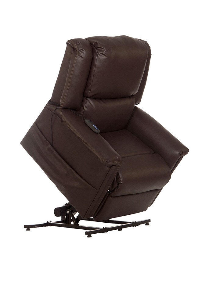 Catnapper - Elsie Power Lift Lay Flat Recliner - Hospital Grade PU in Chocolate - 4897/1207-09 veiw 4