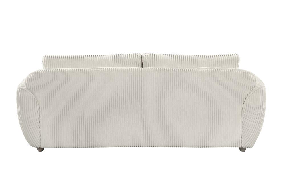 Chintaly - CHARLESTON - Modern Sofa w/ Vertical Channel Pattern & Wooden Legs - CHARLESTON-SFA-BGE veiw 4