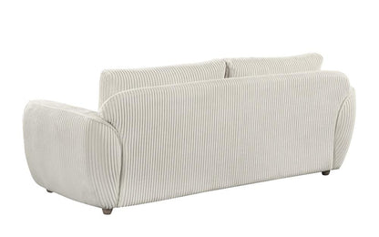 Chintaly - CHARLESTON - Modern Sofa w/ Vertical Channel Pattern & Wooden Legs - CHARLESTON-SFA-BGE veiw 5