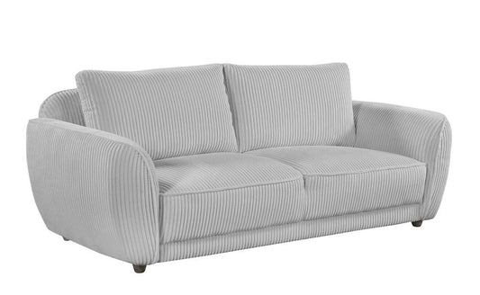 Chintaly - CHARLESTON - Modern Sofa w/ Channel Pattern & Wooden Legs - CHARLESTON-SFA-GRY veiw 1