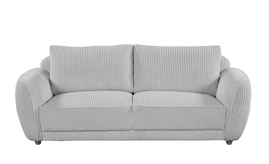 Chintaly - CHARLESTON - Modern Sofa w/ Channel Pattern & Wooden Legs - CHARLESTON-SFA-GRY veiw 2